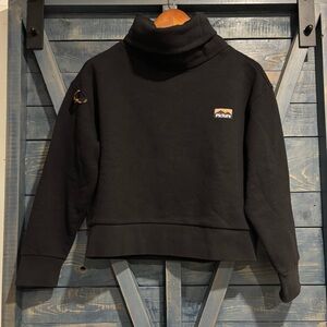 Women's Picture Black Turtleneck Sweatshirt Size Small